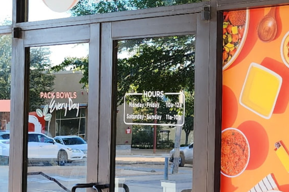 Store Hours in Window Graphics for REtail and Small business