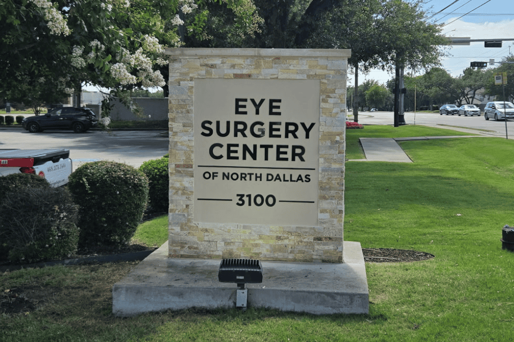 Monument Sign for Eye Surgery Center in Dallas