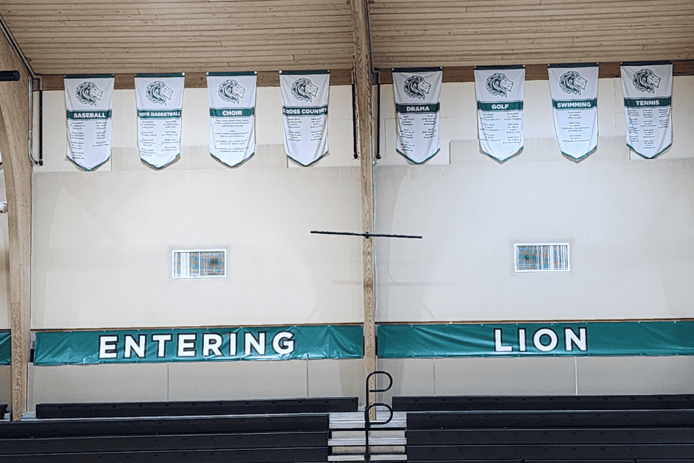 Indoor banner for gym 